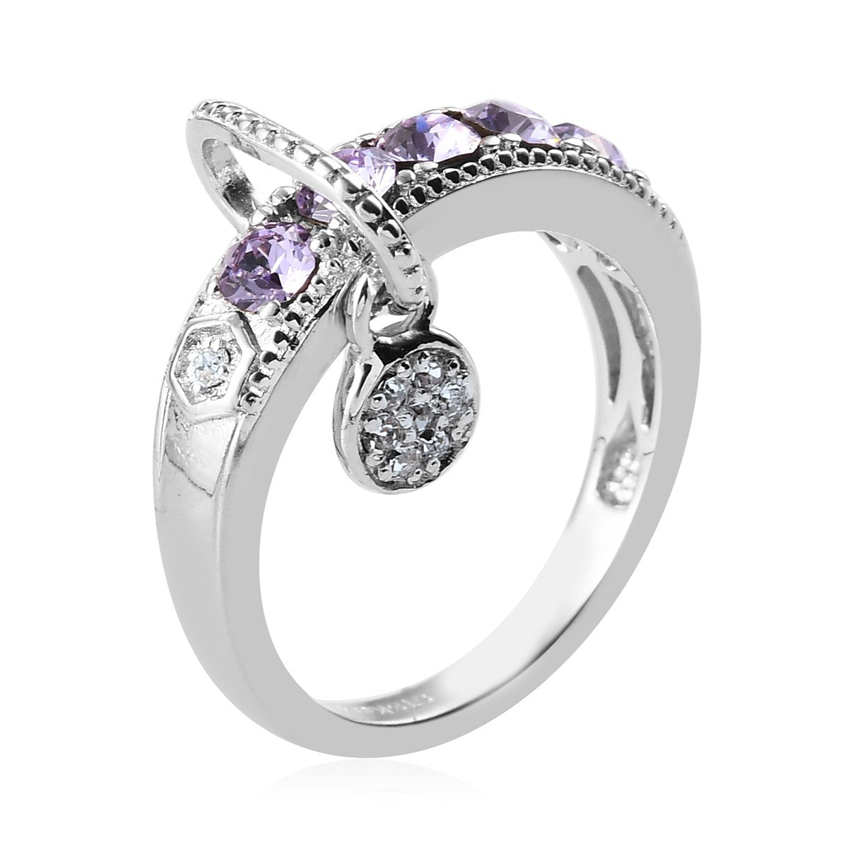 Karis Violet Swarovski Crystal Ring Size 9