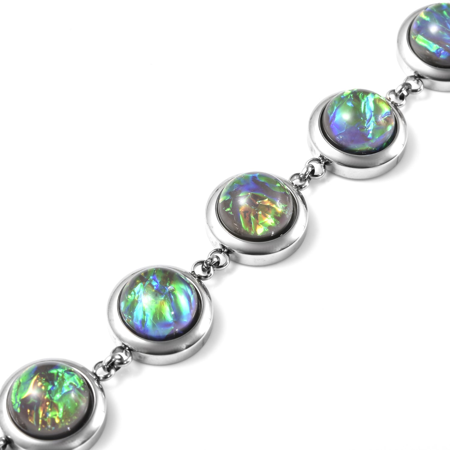 Lab Created Dark Green Opal 8mm Beaded Bolo Bracelet