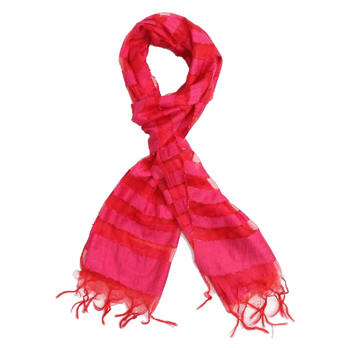 Turquoise or Pink Viscose Wrap/ Scarf with Fringe