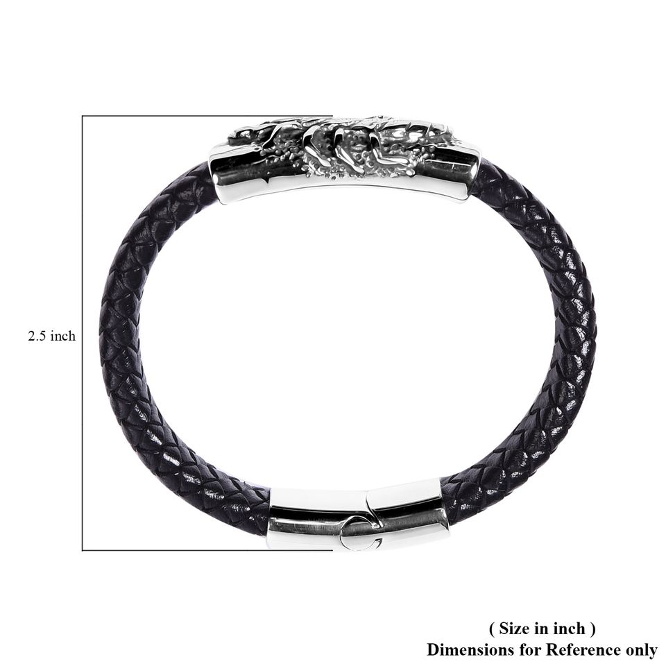 Men's Leather Scorpion Bracelet