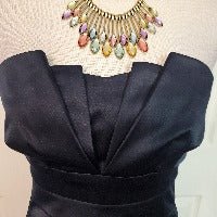 Midnight Blue Satin Dress Size 5