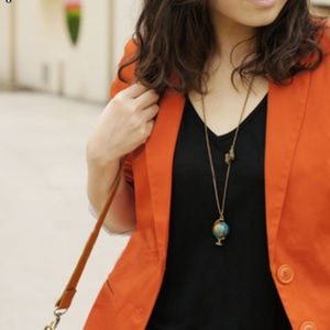 Miniture Globe and Telescope Necklace