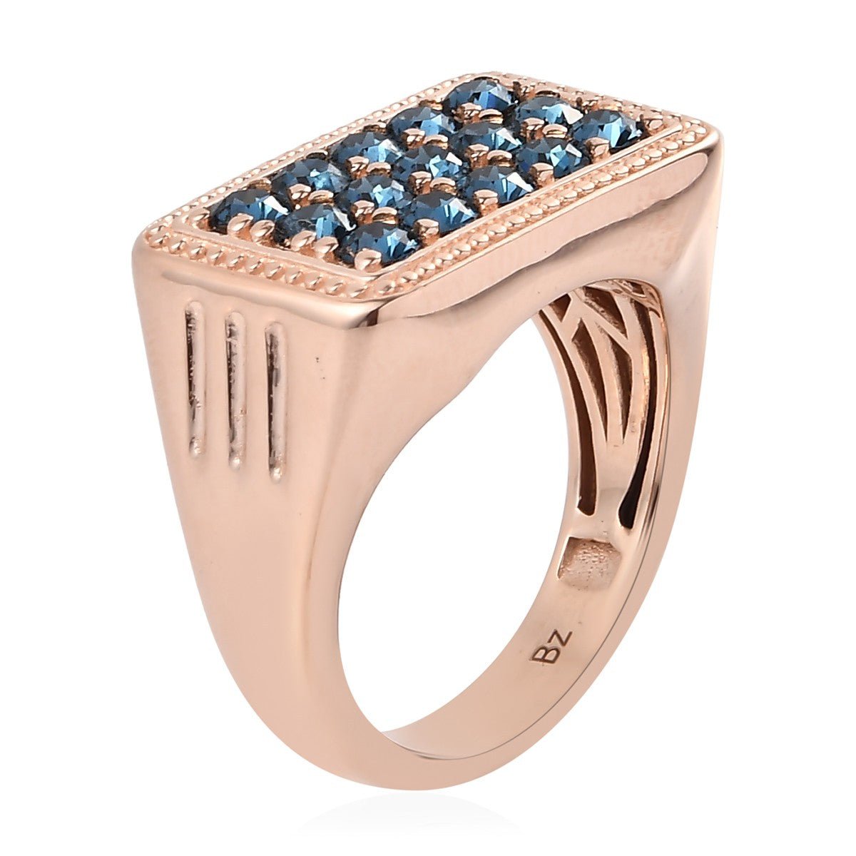 Men's Crystal Cluster Ring Size 13