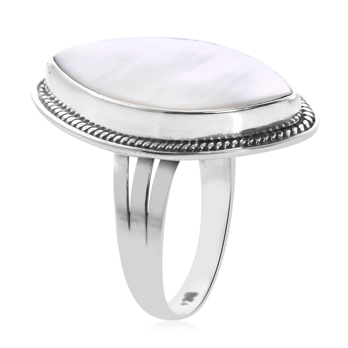 Mother Of Pearl Ring in Sterling Silver