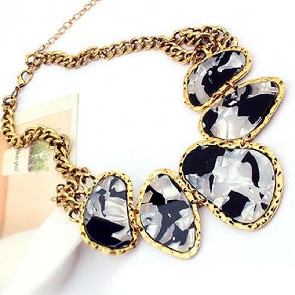 Obsidian Bib Necklace Necklace Whimsicalia