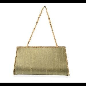 Beaded Black and Gold Evening Bag