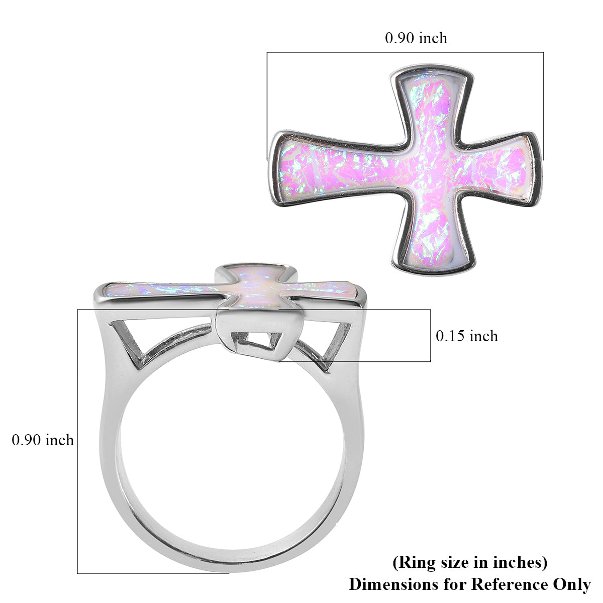 Opal Cross Ring