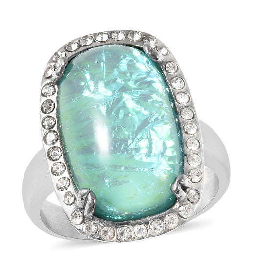 Halo Lab Created Opal Magic Fire Ring