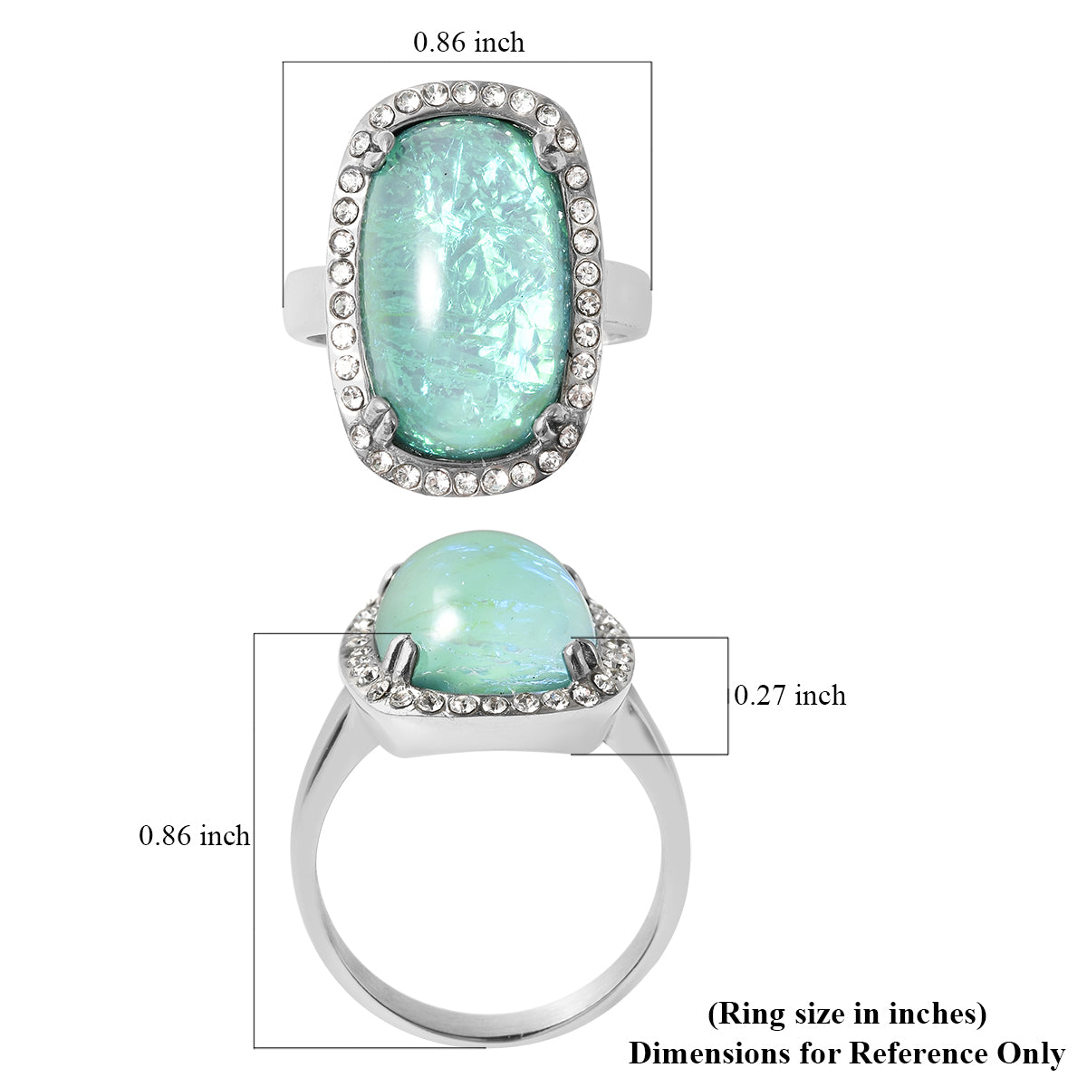Halo Lab Created Opal Magic Fire Ring