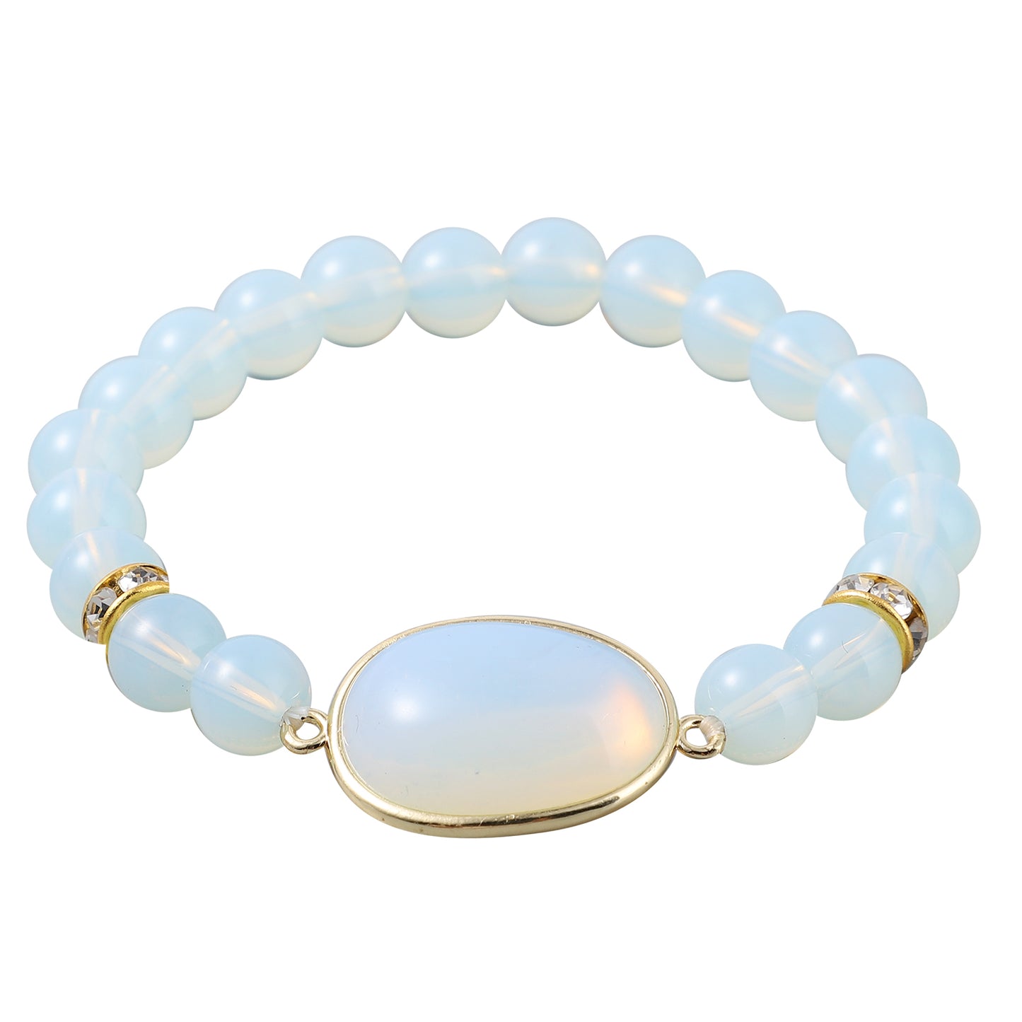 Opalite Beaded Stretch Bracelet