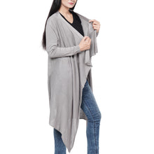 Load image into Gallery viewer, 100% Cotton Knit Long Sleeve Waterfall Cardigan
