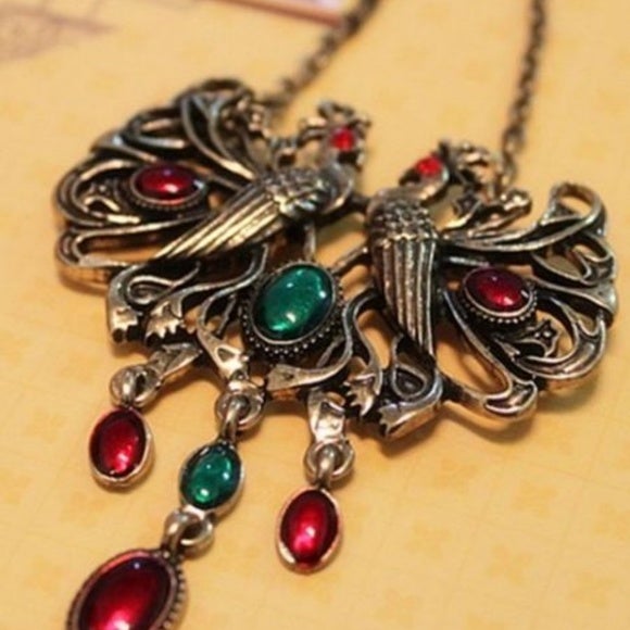 Whimsical Peacock Necklace - WHIMSICALIA