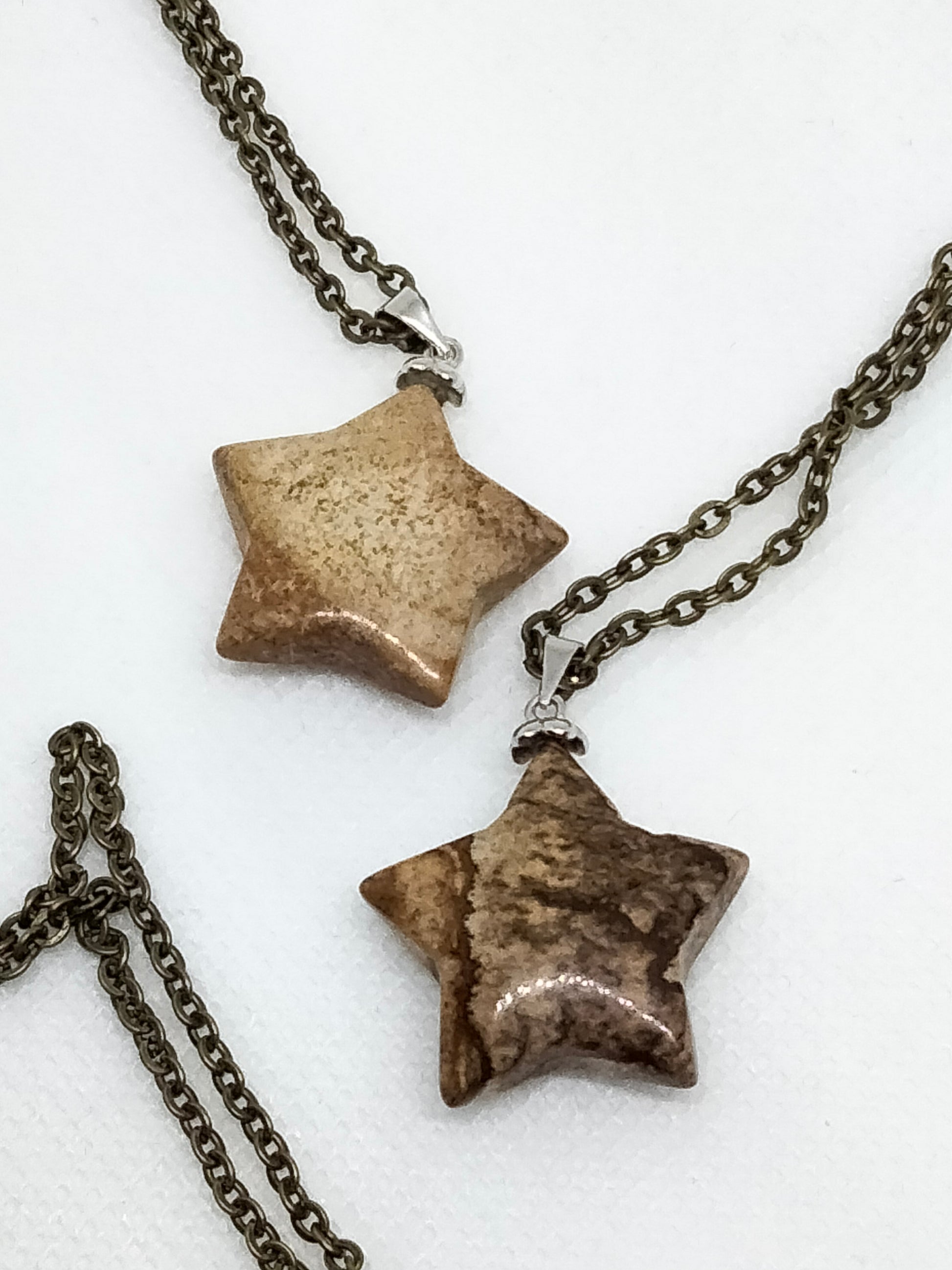 Unisex Aventurine, Unakite, Picture Jasper, Blue Jasper and Obsidian Necklaces