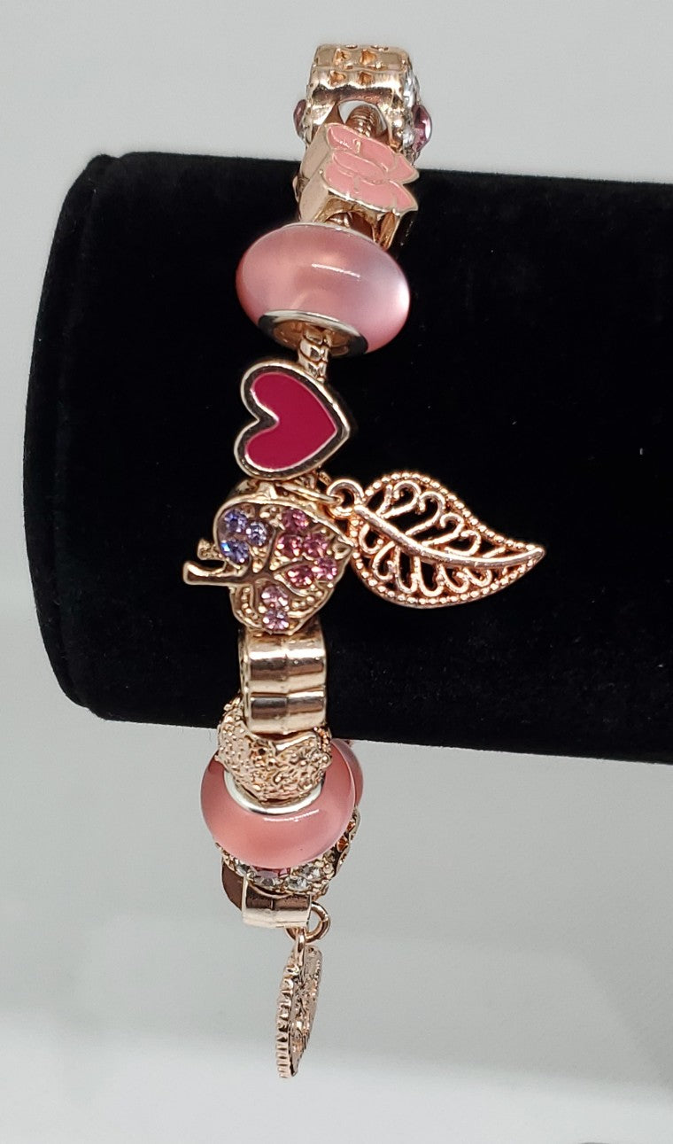 Pretty in Pink Charm Bracelet