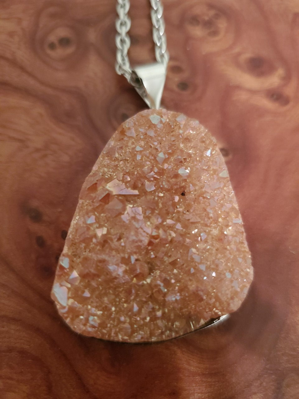 Drusy Necklace Silver Unisex - WHIMSICALIA