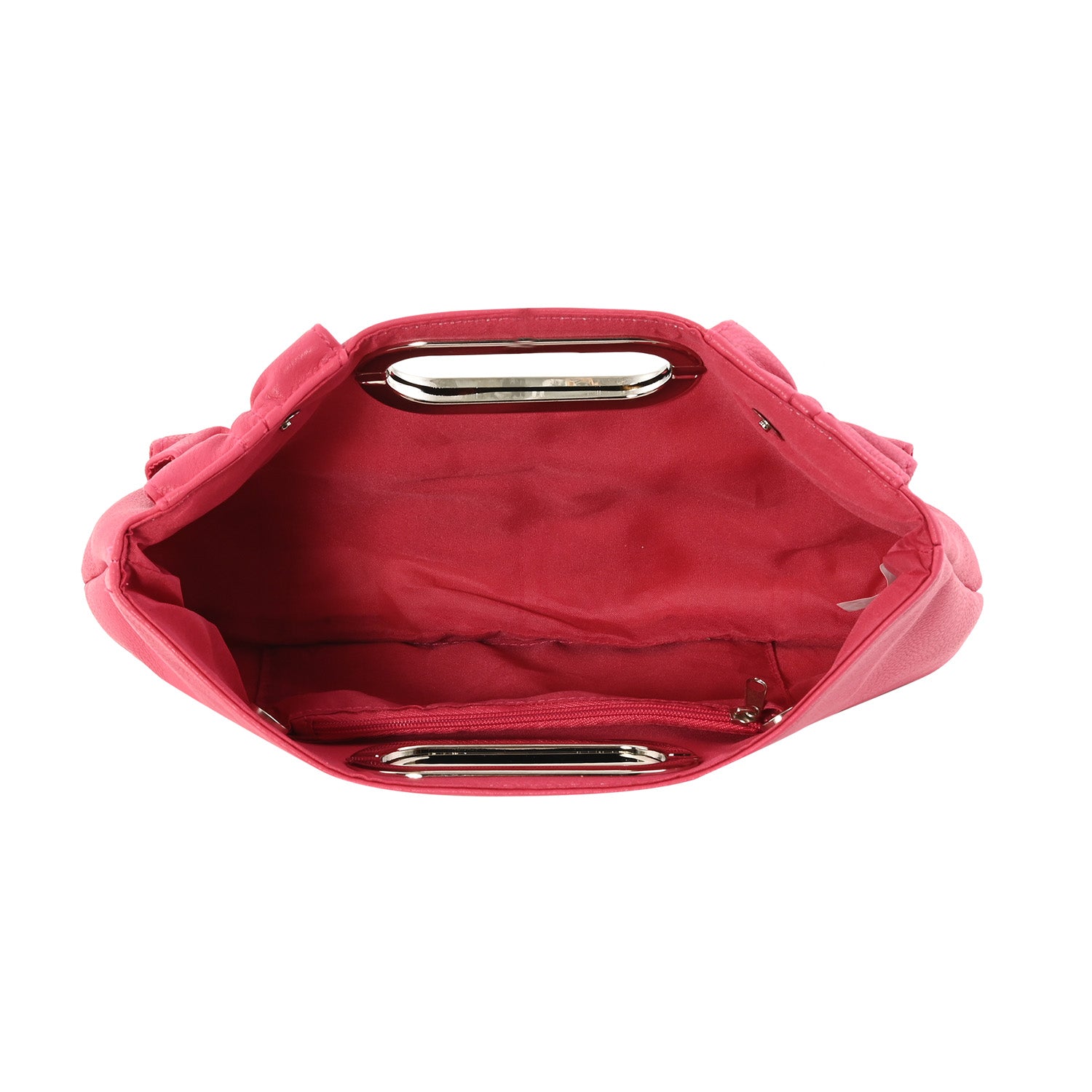 Pink, Green or White Faux Leather Clutch