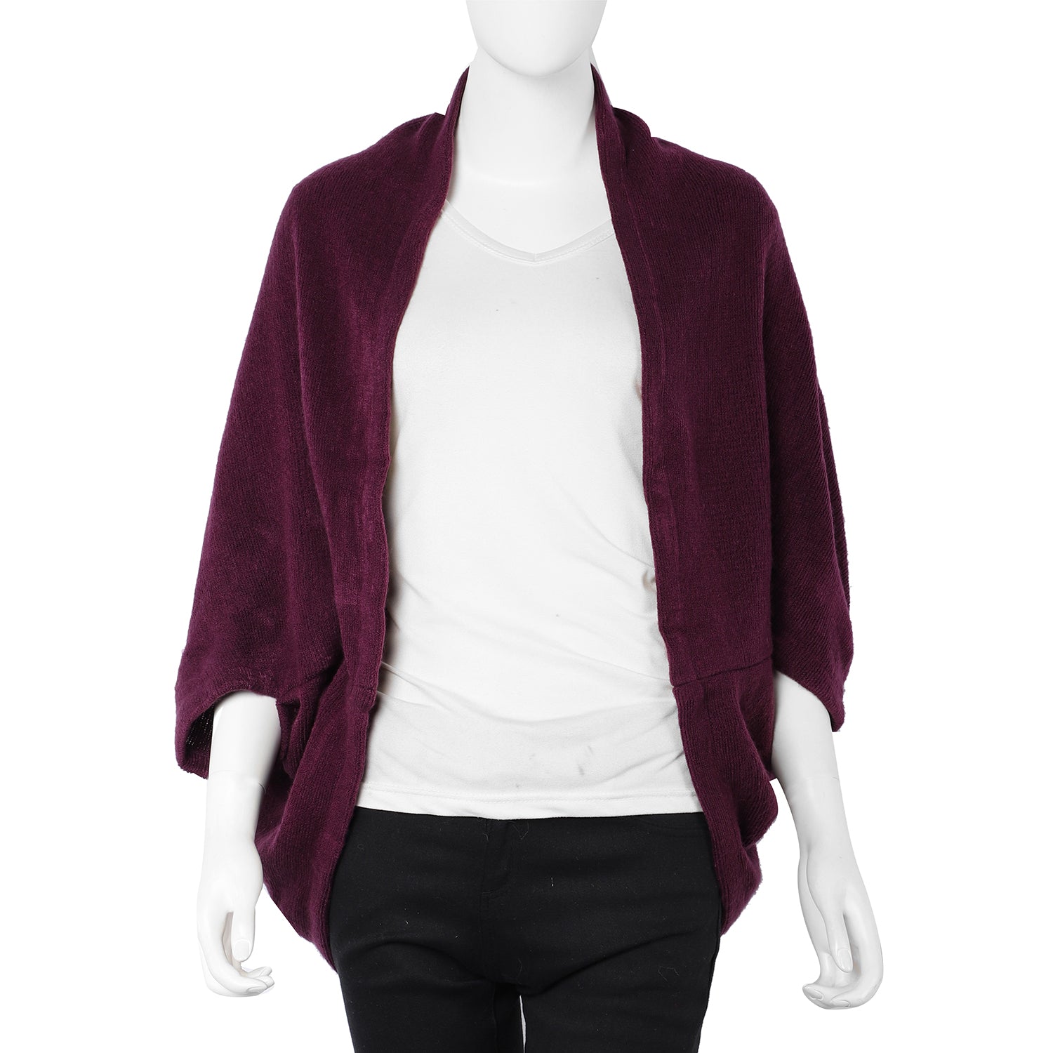 Classic Shrug in Plum or Coffee Color