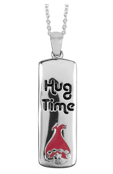 Poppy Branch Chain Necklace Silver Plated Pendant 18"