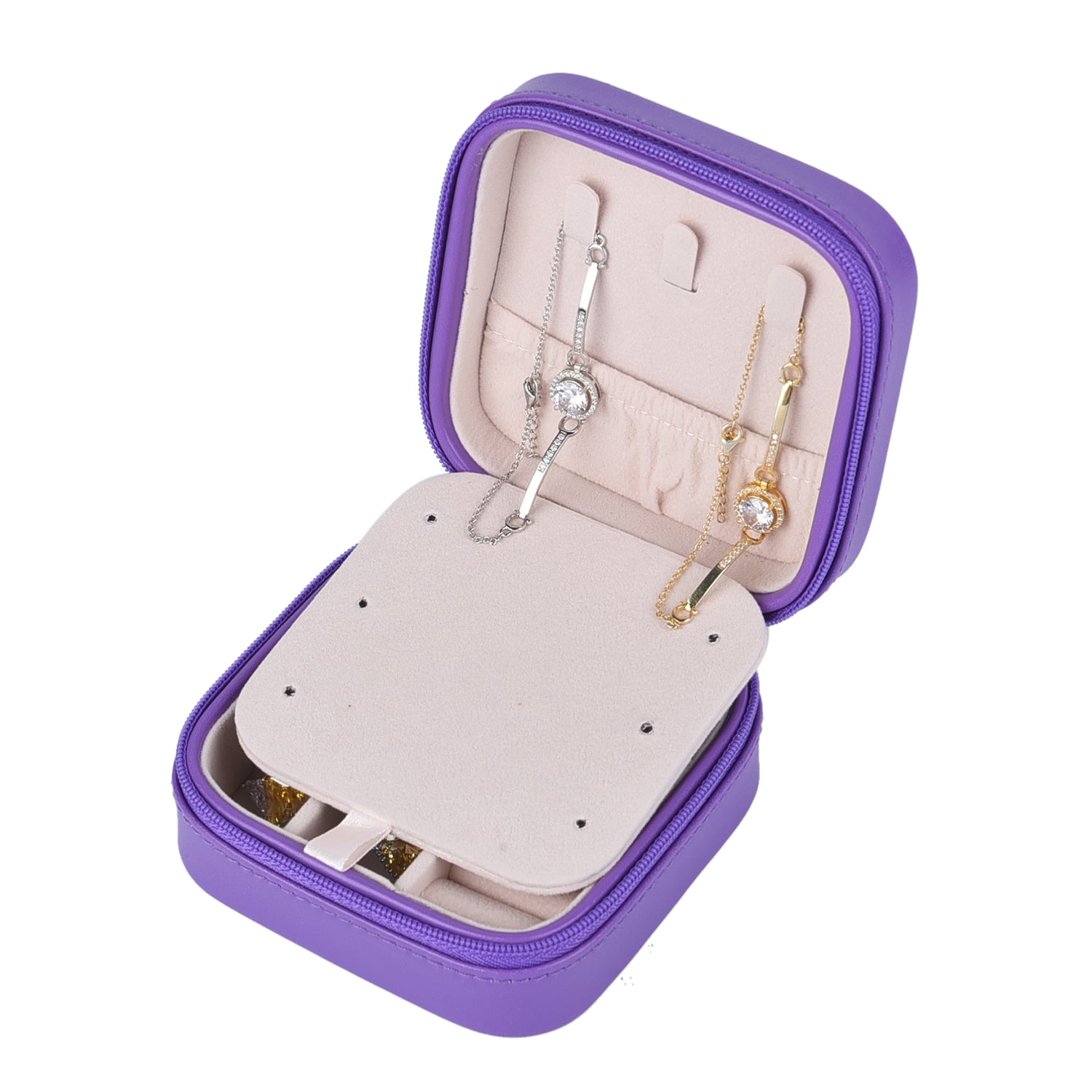 Lighted Travel Jewlery Box with Velvet Anti Scratch Interior