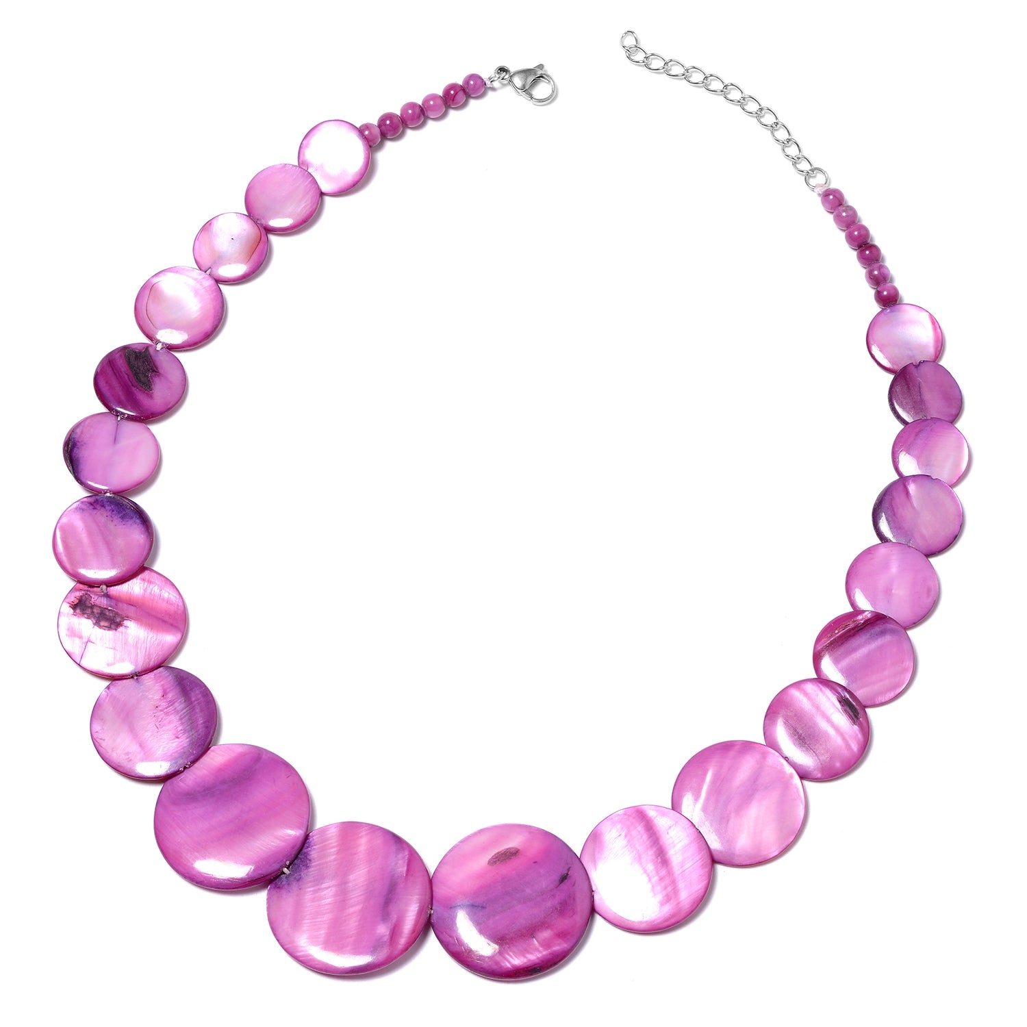 Pink Shell Stretch Bracelet, Earrings and Necklace