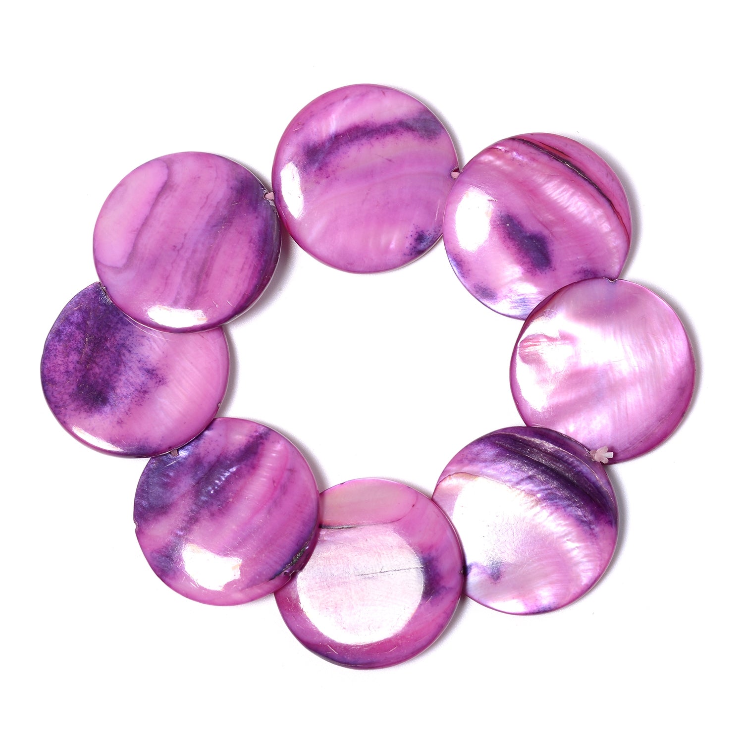 Pink Shell Stretch Bracelet, Earrings and Necklace