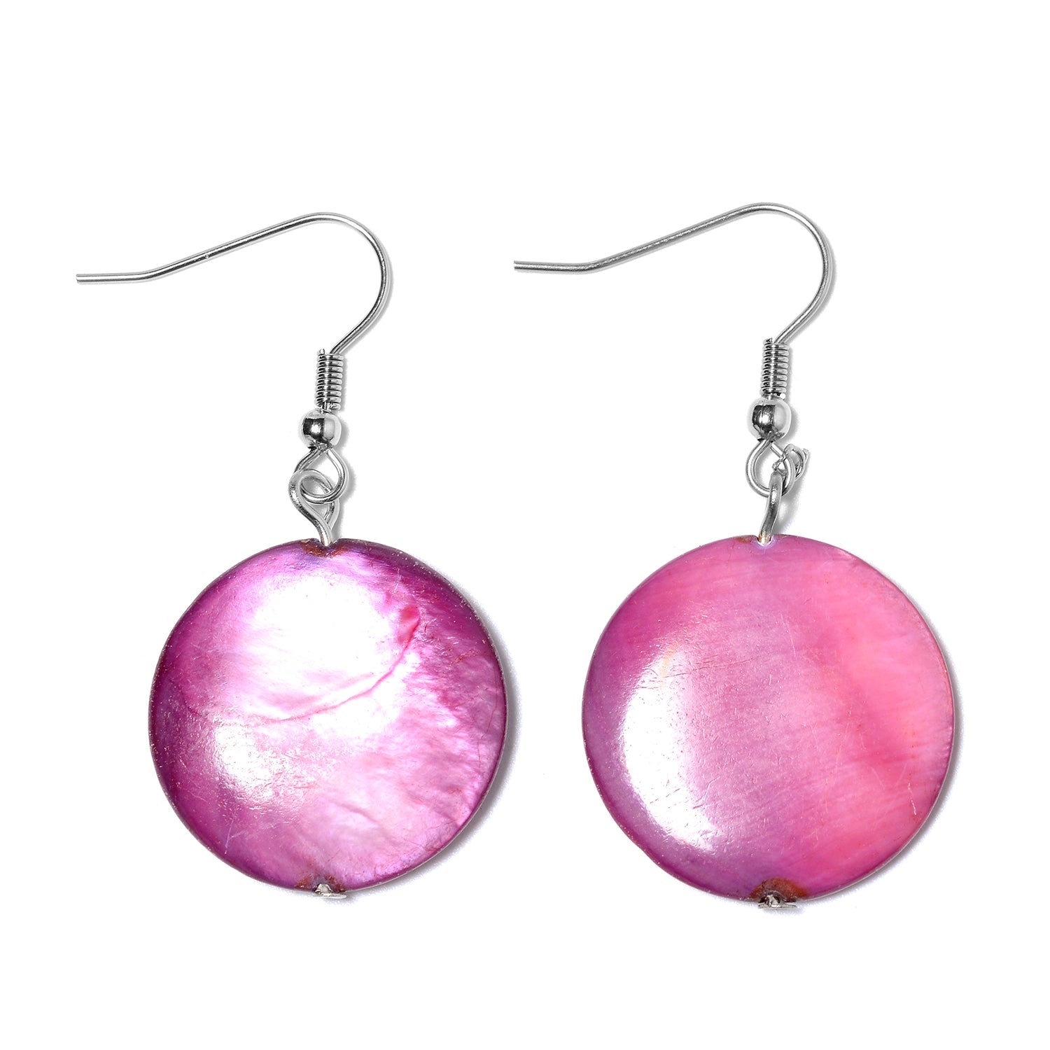 Pink Shell Stretch Bracelet, Earrings and Necklace