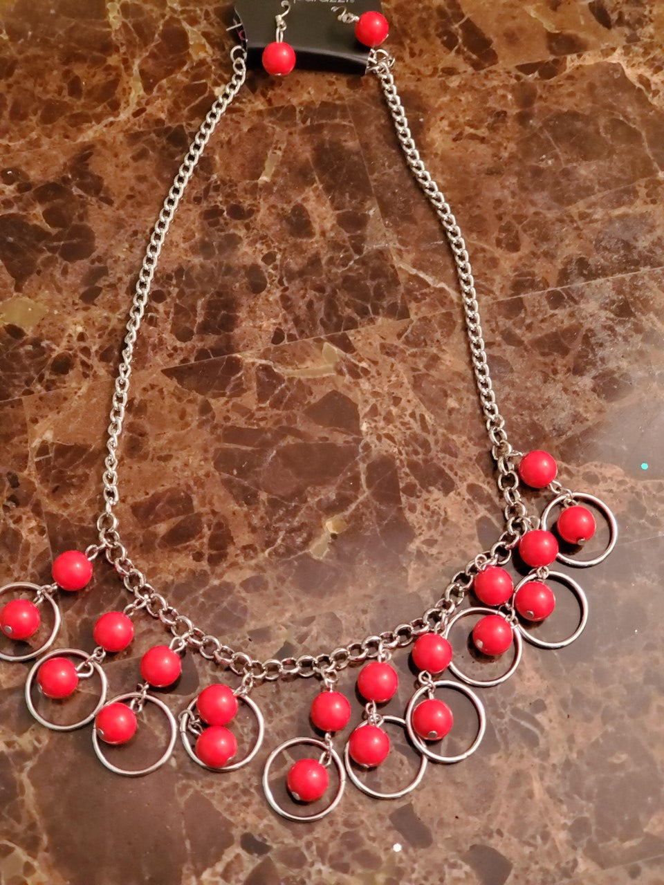 Choice of 3 Red Necklace and Earring Set