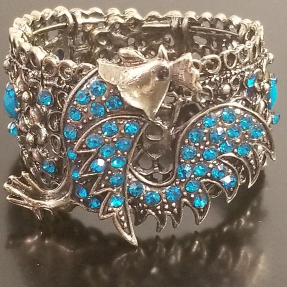 Crowned Rooster Cuff Bracelet Bracelet Whimsicalia