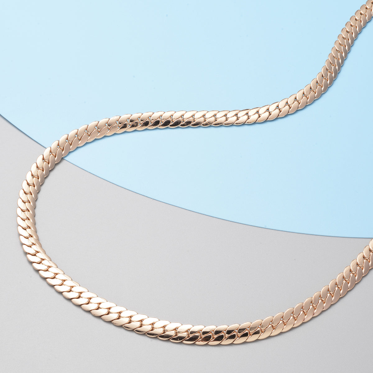 Beautiful Rose Gold Ion Plated Herringbone Necklace
