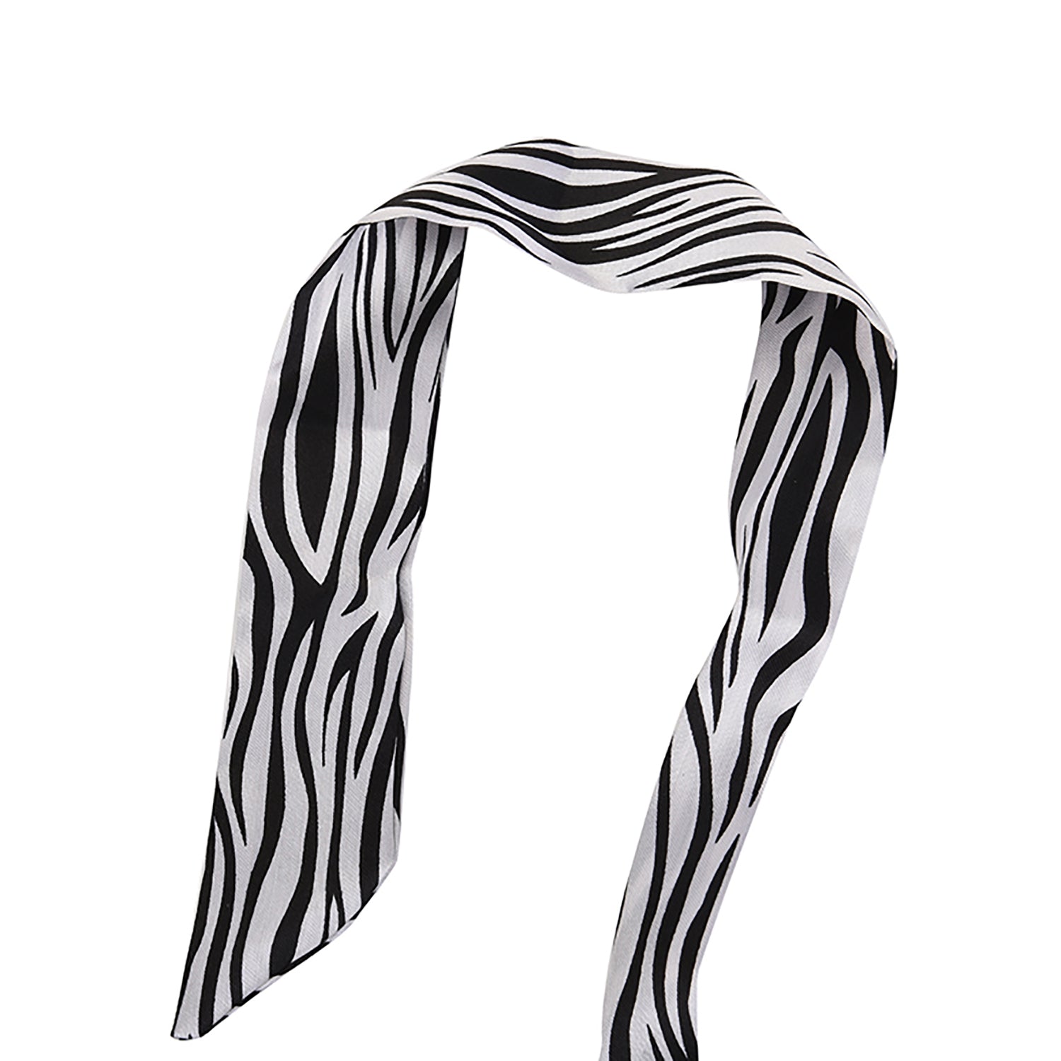 STRADA Japanese Movement Watch with Zebra Print Pattern Chiffon Strap