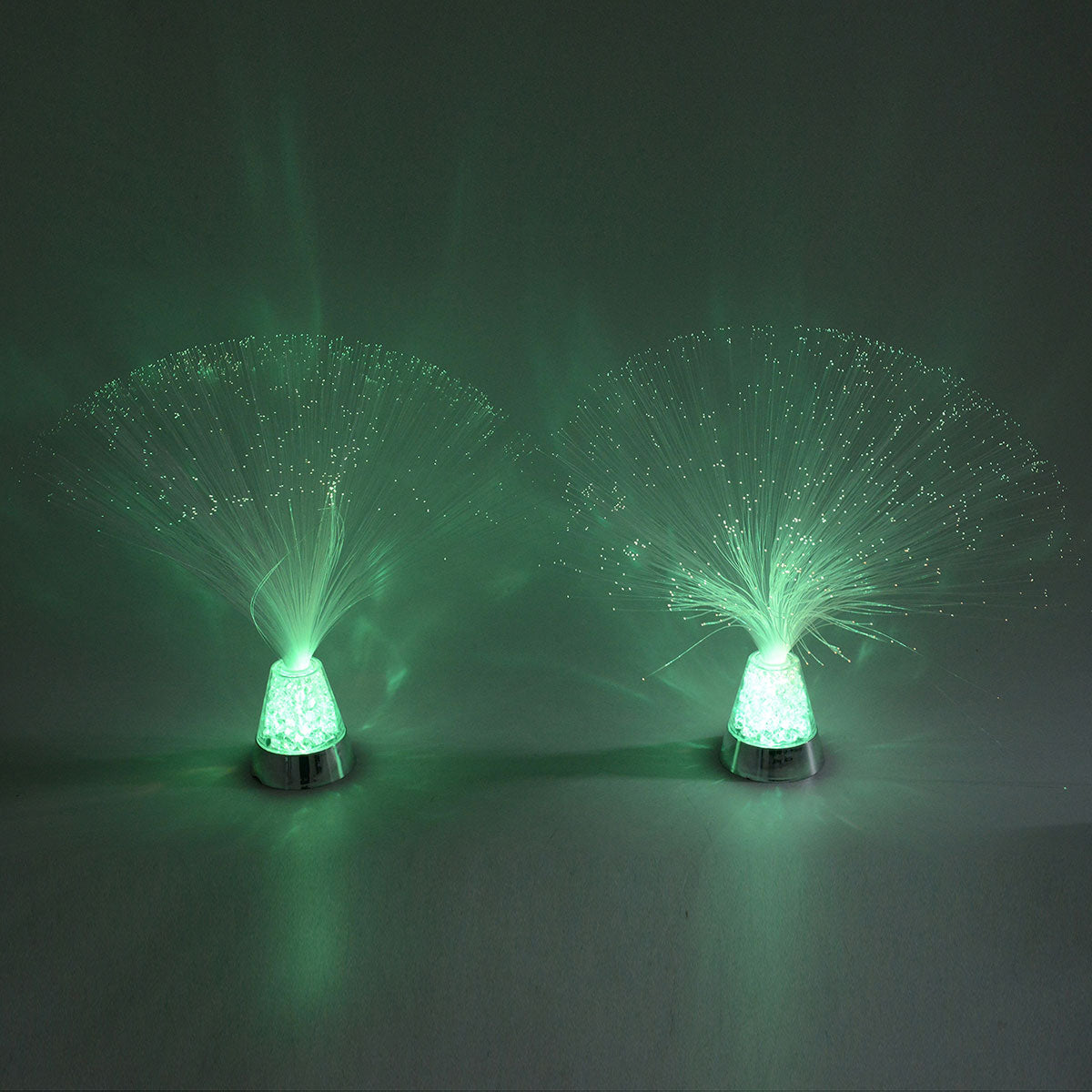 Set of 2 White Mini Fiber Optic Light (3xAAA Batteries Not Included