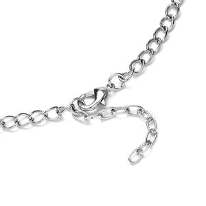 Simulated Peacock Pearl and White Austrian Crystal Necklace 20 Inches