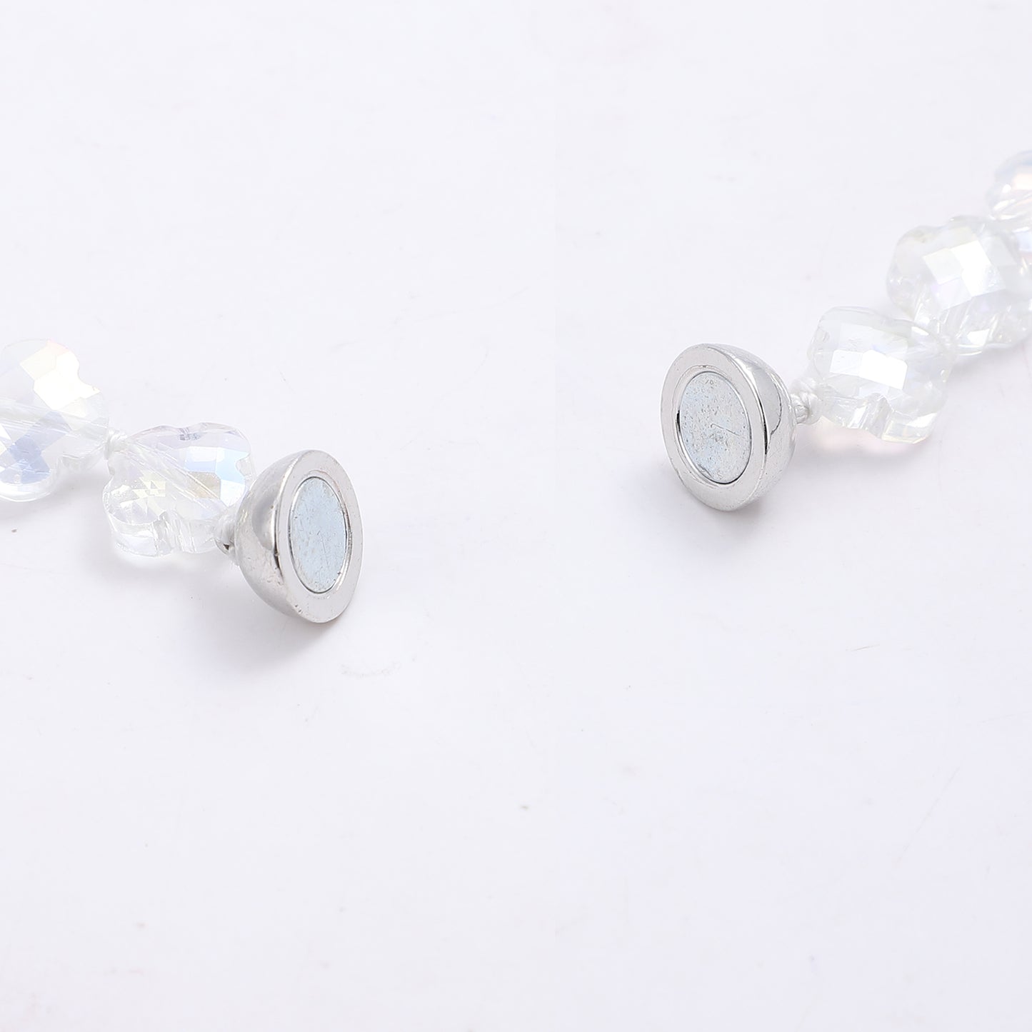 Endless Simulated White Mystic Topaz April Birthstone Necklace, Christmas Gift