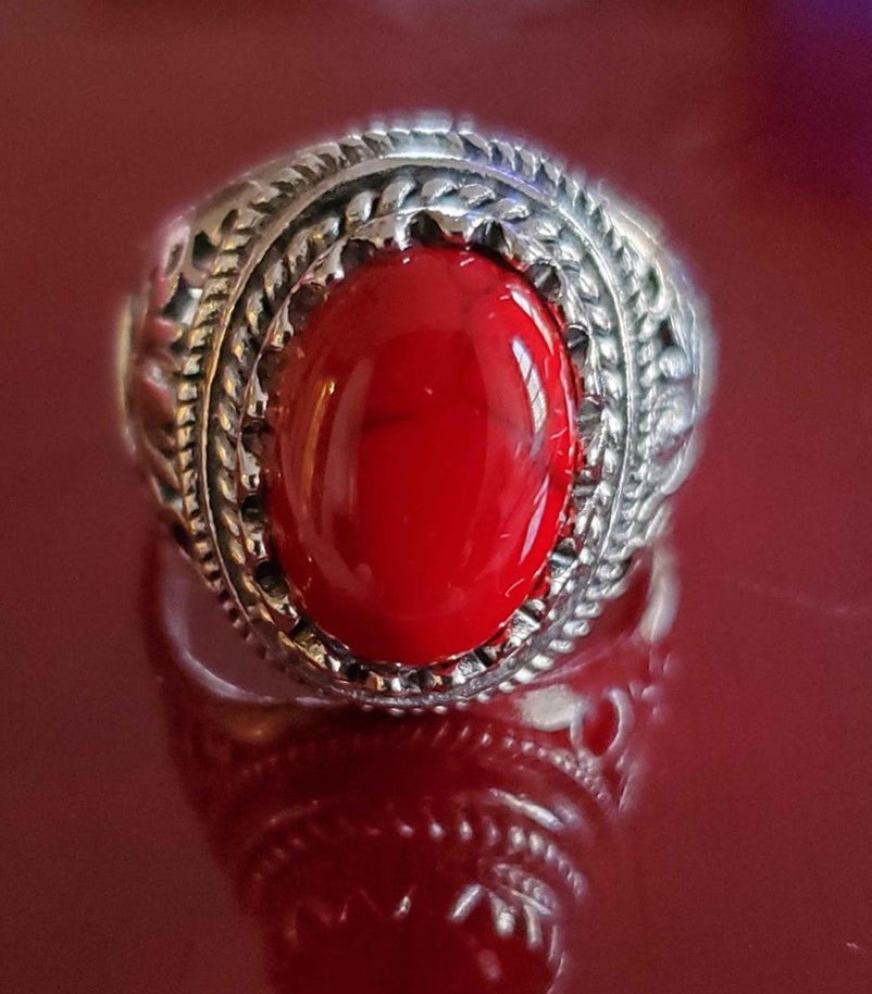 Red Jasper Ring Size 11.5