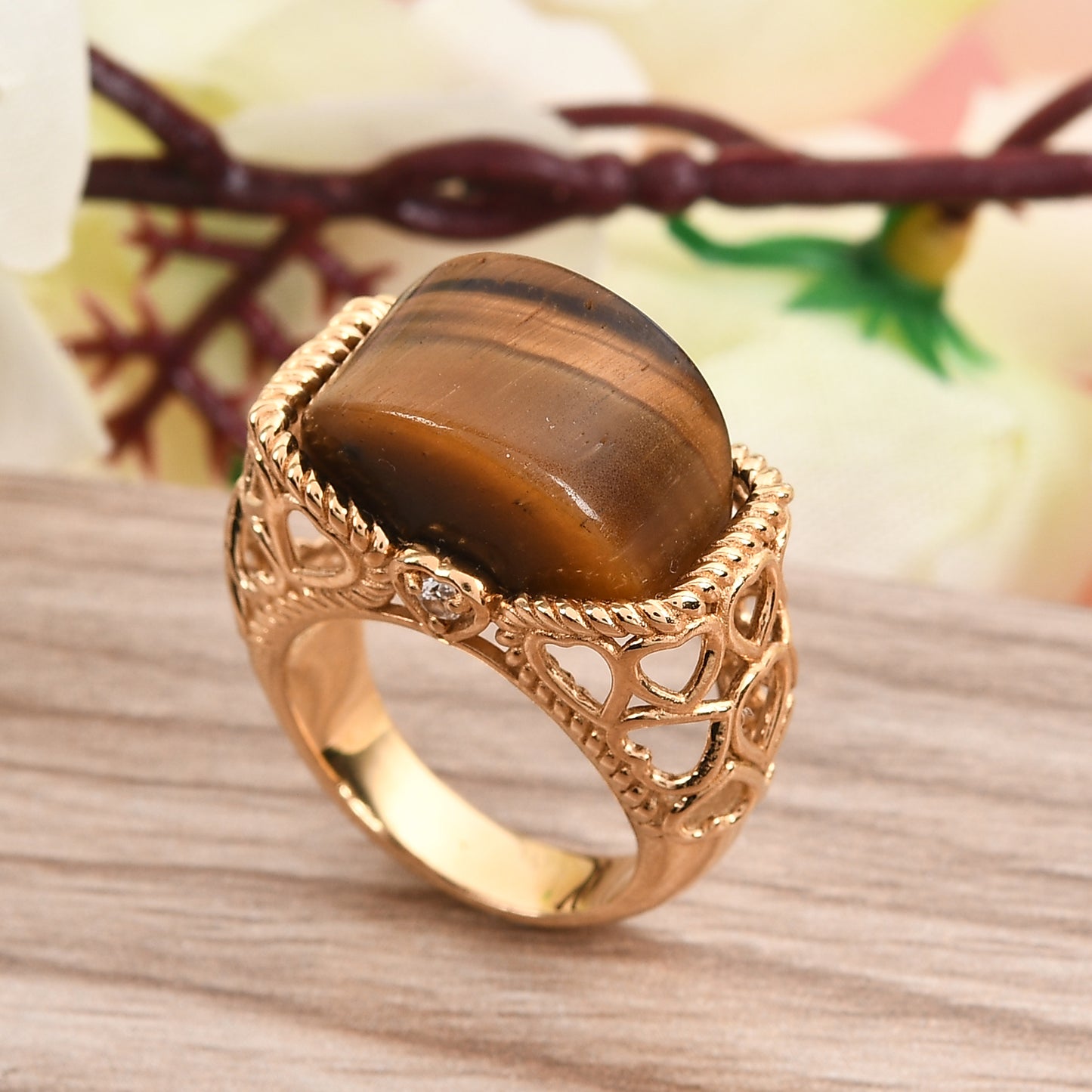 Striking South African Tiger's Eye Ring