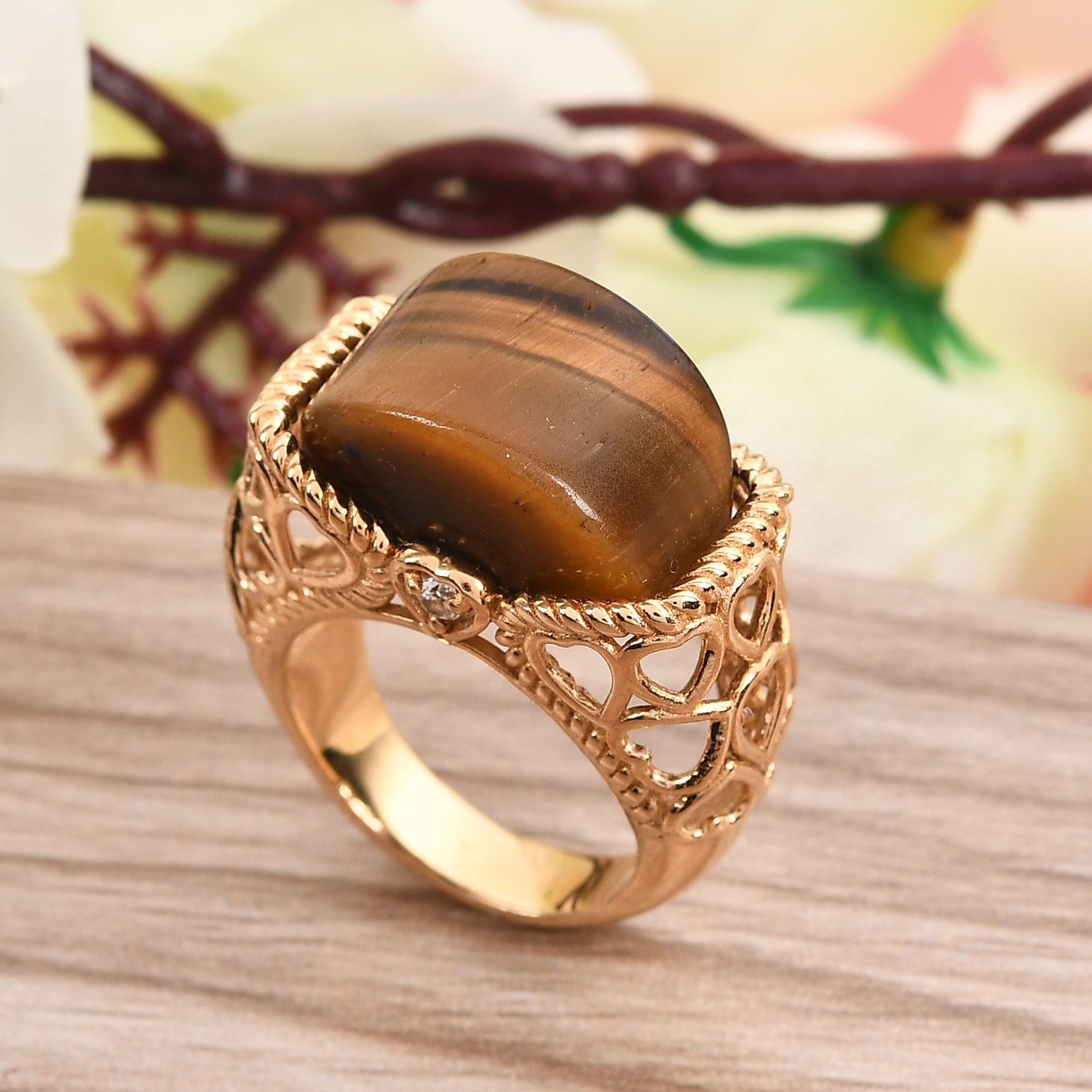 Striking South African Tiger's Eye Ring
