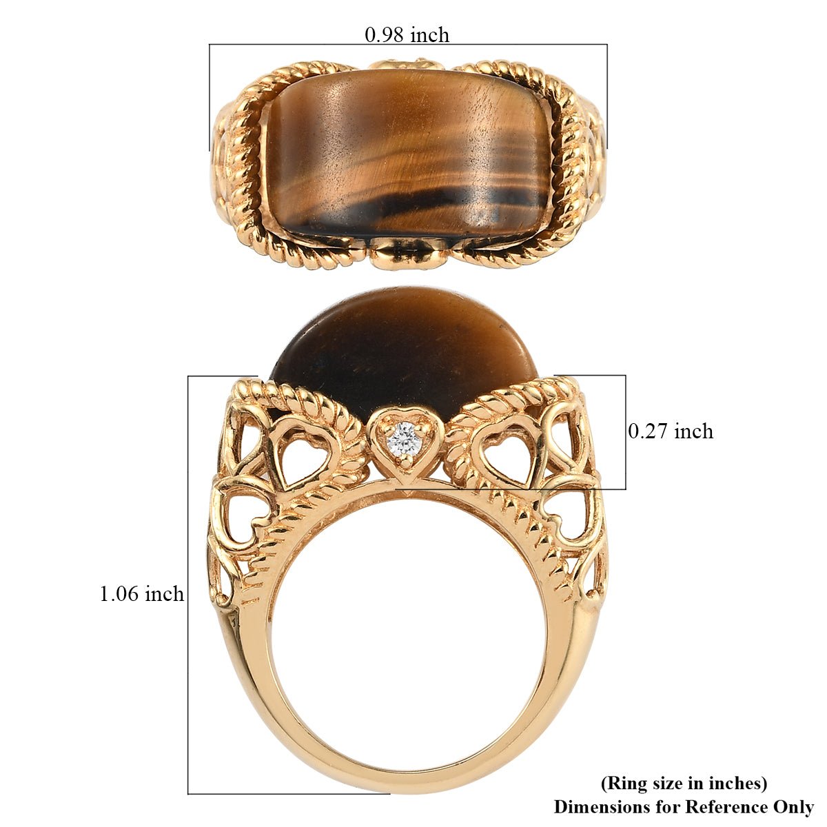 Striking South African Tiger's Eye Ring
