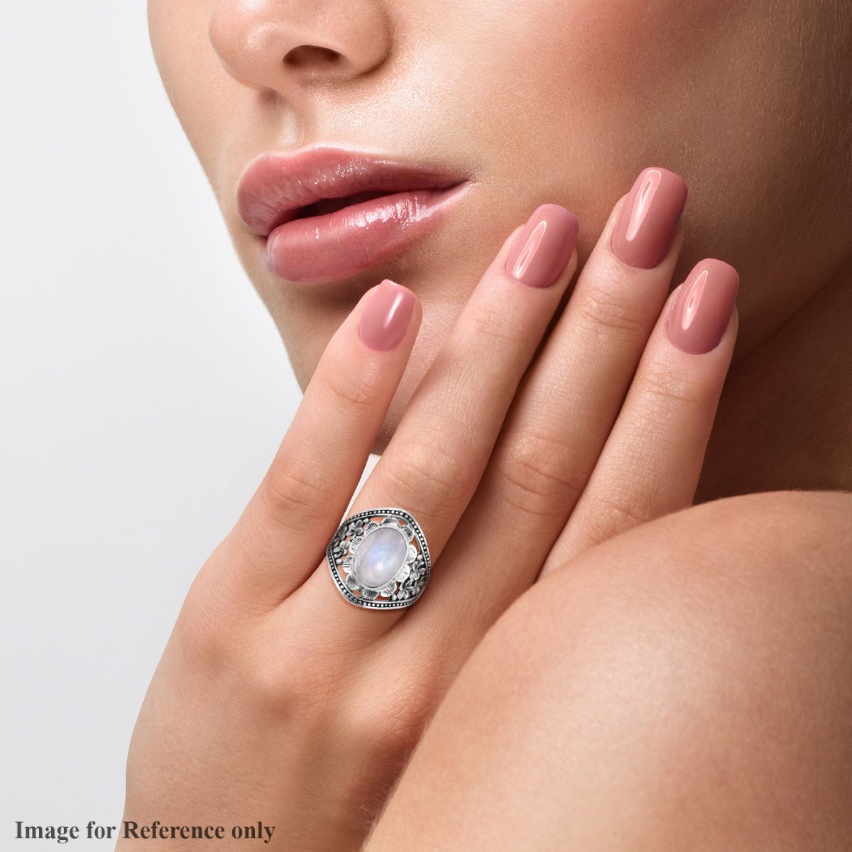 Stylish Bali Legacy Kuisa Rainbow Moonstone Ring Size 7