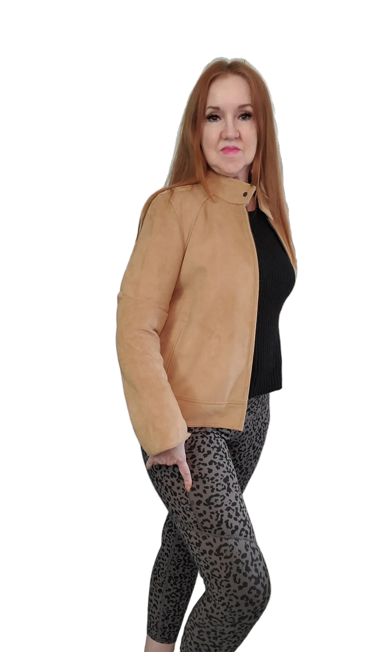 Genuine Suede Fleece Lined Jacket