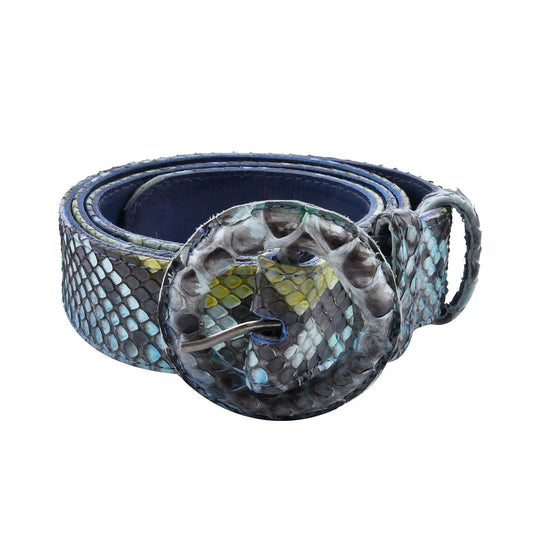 100% Natural Python Leather Belt Unisex