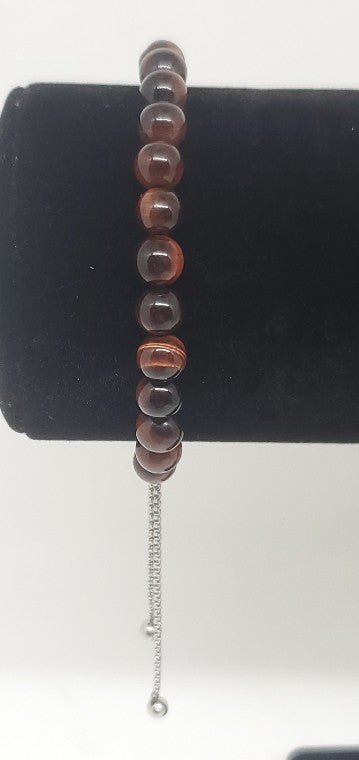 Added Golden Brown Tiger's Eye Bracelet Set Unisex