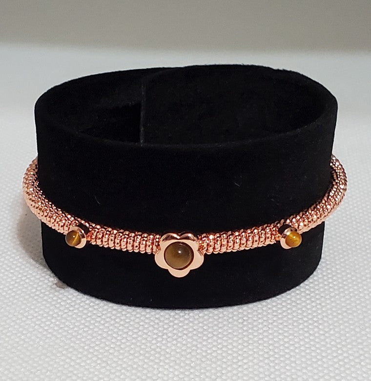 Genuine Tiger's Eye Copper Magnetic Bracelet