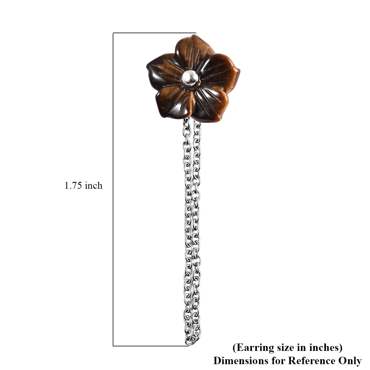 Hand Carved Tiger Eye Drop Earrings\