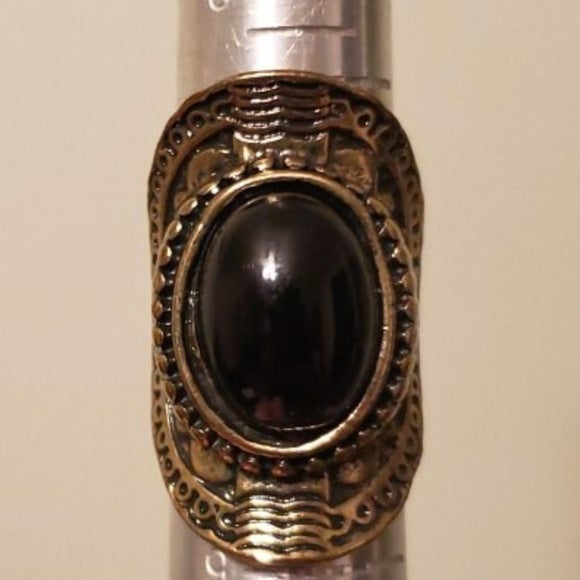 Tribal Black Onyx Ring - WHIMSICALIA