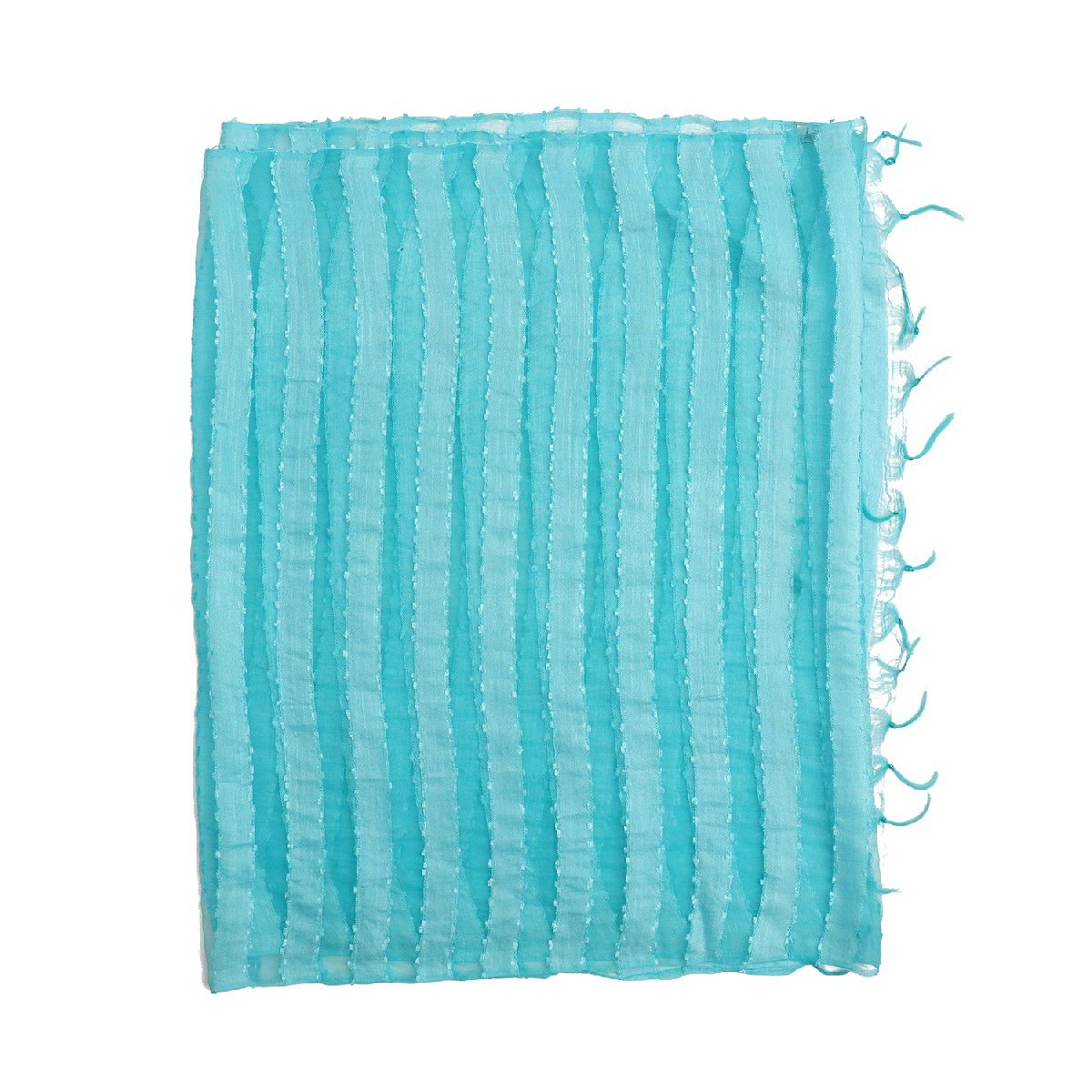 Turquoise or Pink Viscose Wrap/ Scarf with Fringe