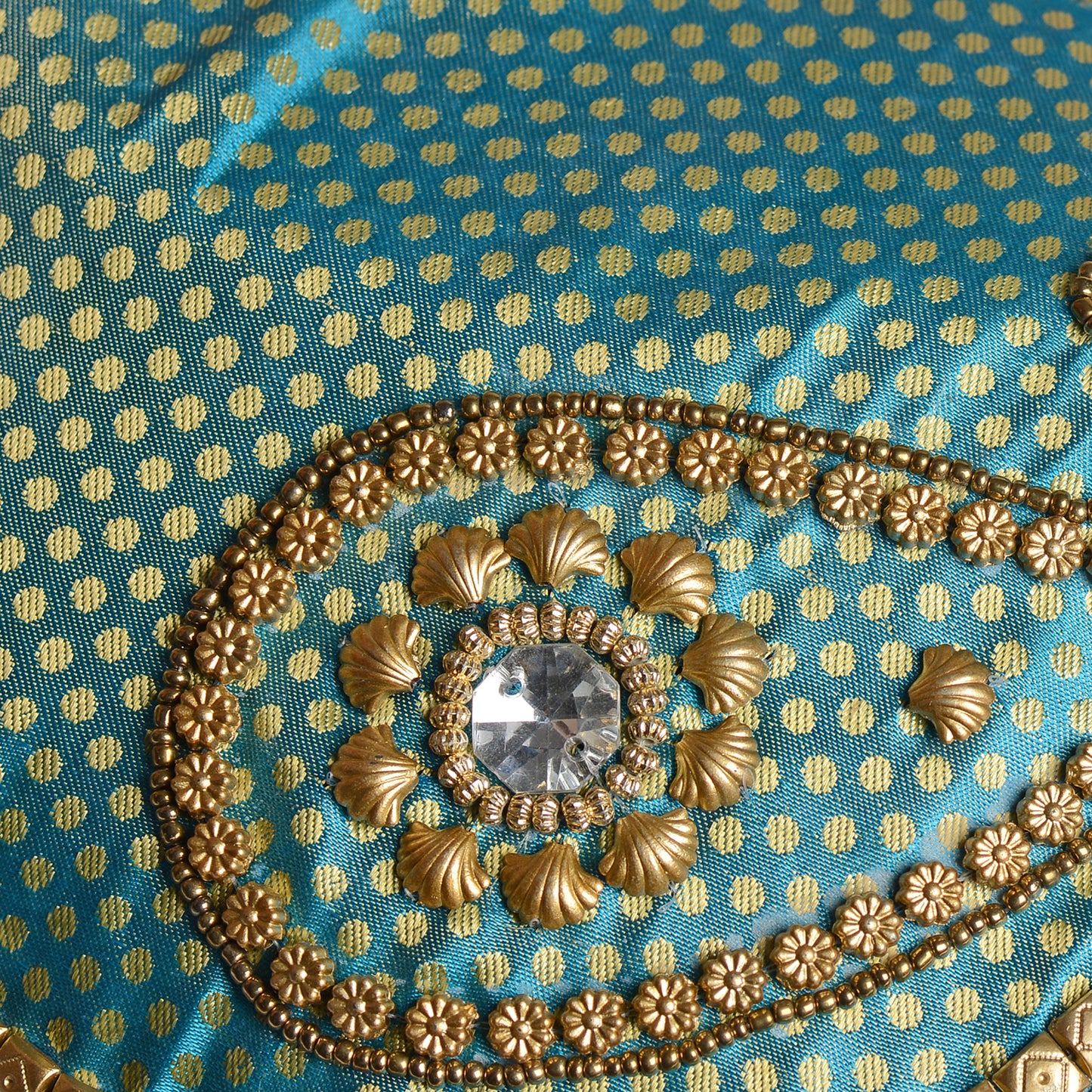 Versatile Turquoise and Gold Potli Bag