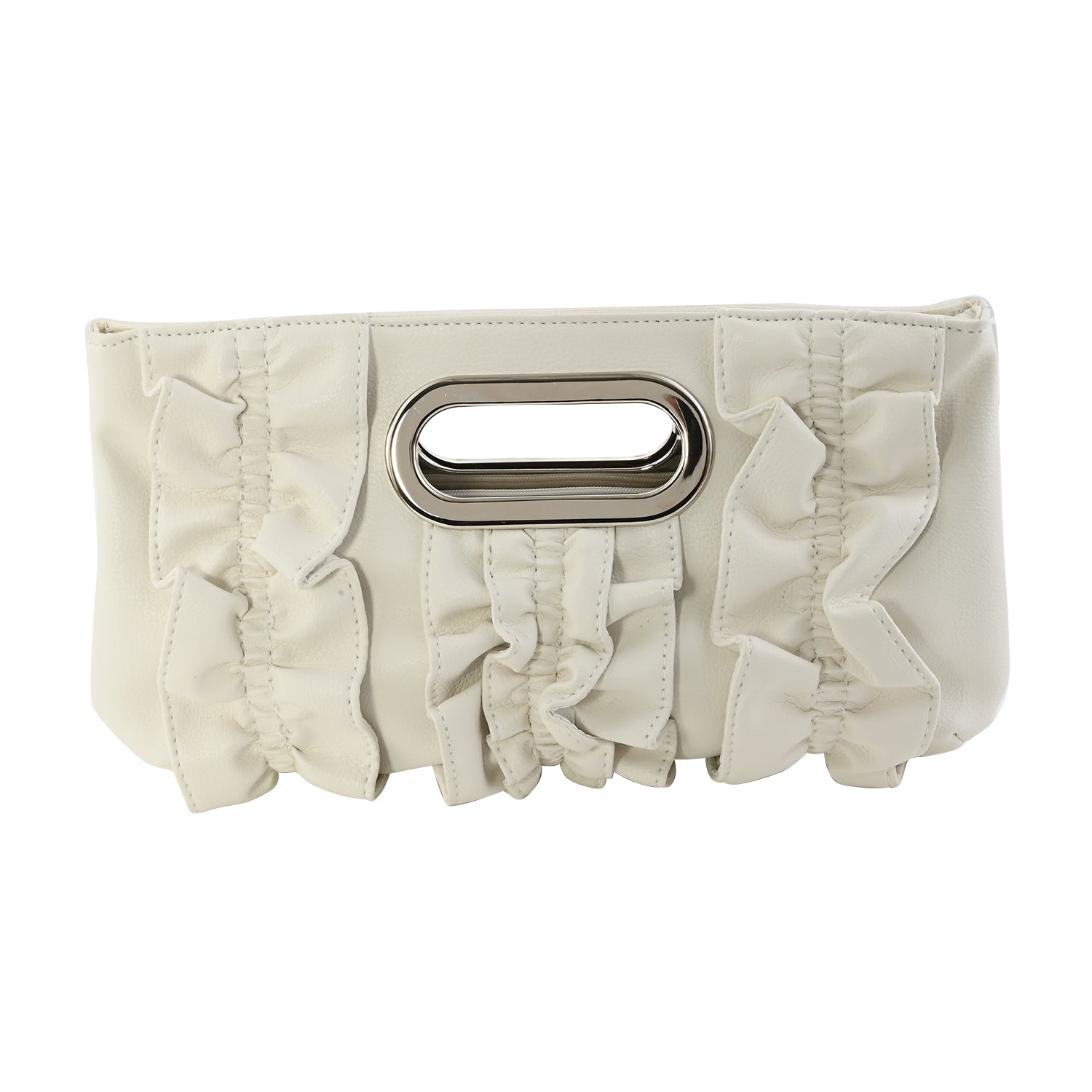 Pink, Green or White Faux Leather Clutch