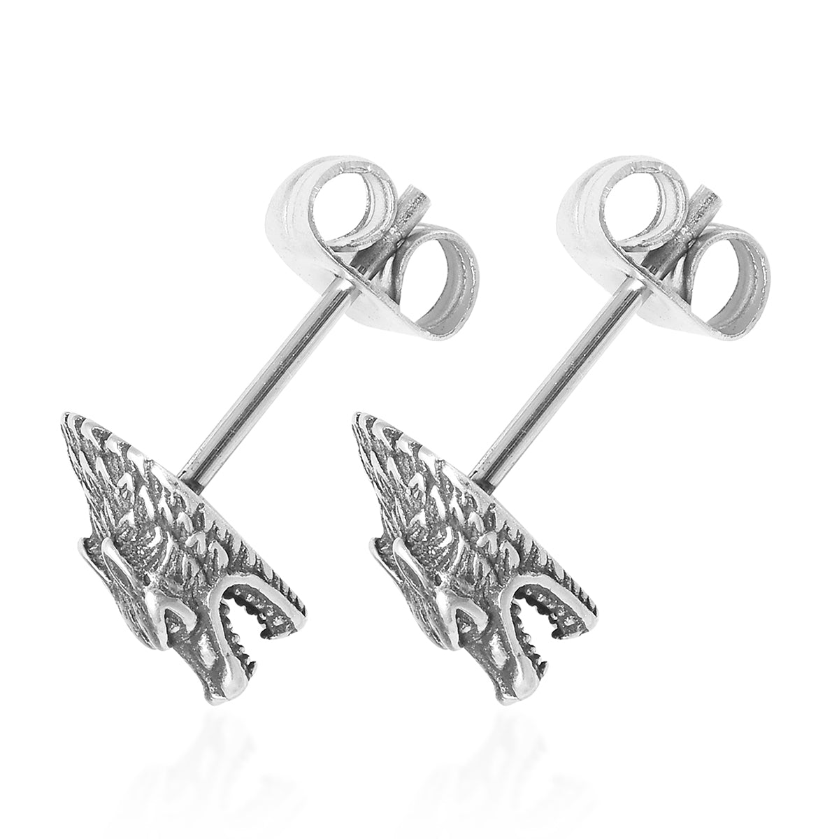 Wolf Earrings and Pendant Necklace 24 Inches