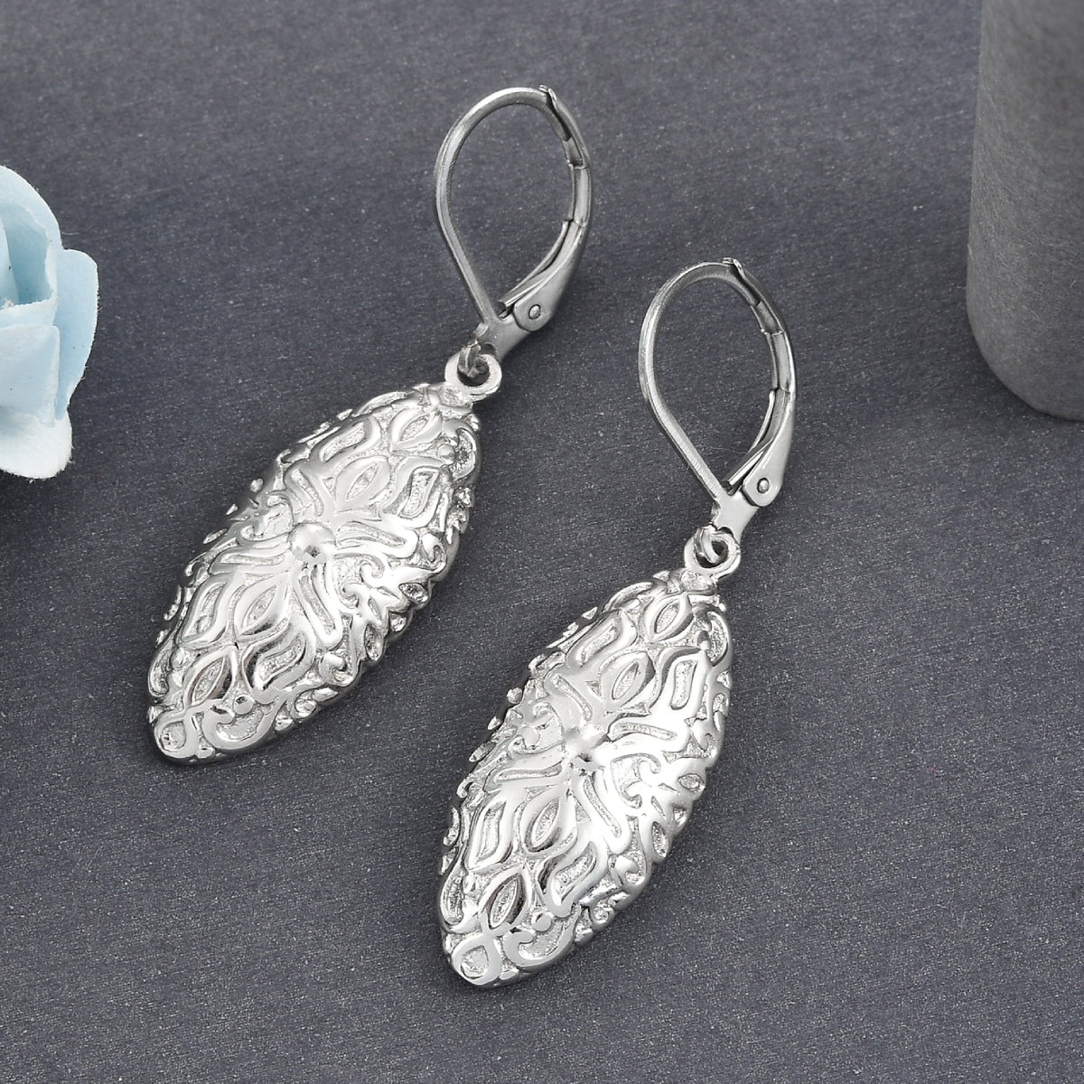 Women's Fancy Platinum Earrings