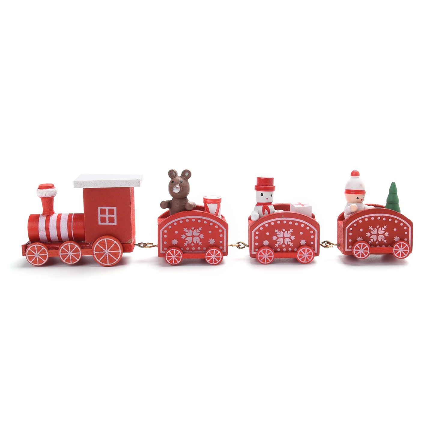 Handmade Wooden Train Christmas Ornaments